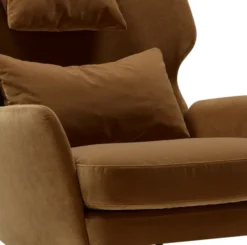 Fotel Alex Z Zagłówkiem Classic Velvet Teddy Brown Sits