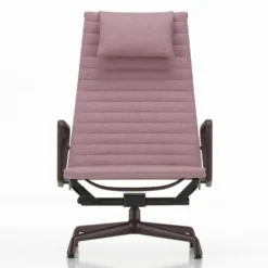 Fotel Aluminium Ea 124 Tkanina Cosy 2 Paler Rose - Podstawa Bordowa Vitra