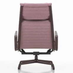 Fotel Aluminium Ea 124 Tkanina Cosy 2 Paler Rose - Podstawa Bordowa Vitra