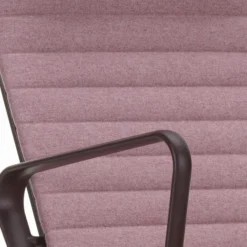 Fotel Aluminium Ea 124 Tkanina Cosy 2 Paler Rose - Podstawa Bordowa Vitra