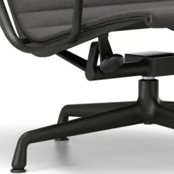 Fotel Aluminium Ea 124 Tkanina Cosy 2 Merino Black - Podstawa Czarna Vitra