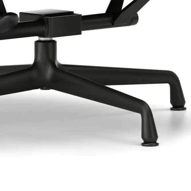 Fotel Aluminium Ea 124 Tkanina Hopsak Dark Gray - Podstawa Czarna Vitra