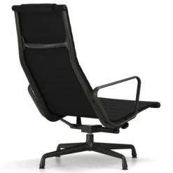 Fotel Aluminium Ea 124 Tkanina Hopsak Nero - Podstawa Czarna Vitra