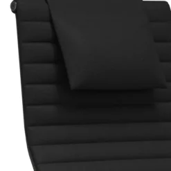Fotel Aluminium Ea 124 Tkanina Hopsak Nero - Podstawa Czarna Vitra