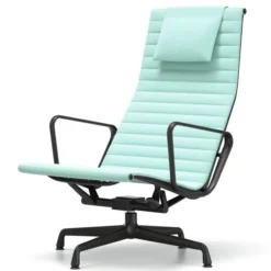 Fotel Aluminium Ea 124 Tkanina Hopsak Mint Ivory - Podstawa Czarna Vitra