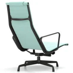 Fotel Aluminium Ea 124 Tkanina Hopsak Mint Ivory - Podstawa Czarna Vitra