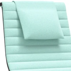Fotel Aluminium Ea 124 Tkanina Hopsak Mint Ivory - Podstawa Czarna Vitra