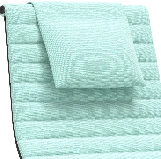 Fotel Aluminium Ea 124 Tkanina Hopsak Mint Ivory - Podstawa Czarna Vitra