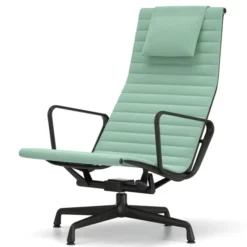 Fotel Aluminium Ea 124 Tkanina Track Mint-Cream - Podstawa Czarna Vitra