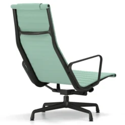 Fotel Aluminium Ea 124 Tkanina Track Mint-Cream - Podstawa Czarna Vitra