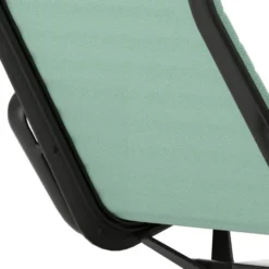 Fotel Aluminium Ea 124 Tkanina Track Mint-Cream - Podstawa Czarna Vitra
