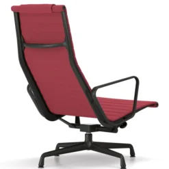 Fotel Aluminium Ea 124 Tkanina Track Dark Magenta - Podstawa Czarna Vitra