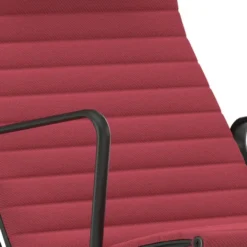 Fotel Aluminium Ea 124 Tkanina Track Dark Magenta - Podstawa Czarna Vitra