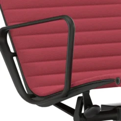 Fotel Aluminium Ea 124 Tkanina Track Dark Magenta - Podstawa Czarna Vitra