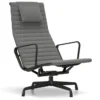 Fotel Aluminium Ea 124 Tkanina Track Mid Grey - Podstawa Czarna Vitra