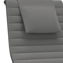 Fotel Aluminium Ea 124 Tkanina Track Mid Grey - Podstawa Czarna Vitra