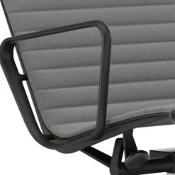 Fotel Aluminium Ea 124 Tkanina Track Mid Grey - Podstawa Czarna Vitra