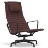 Fotel Aluminium Ea 124 Tkanina Track Dark Red - Podstawa Czarna Vitra