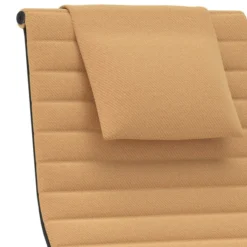 Fotel Aluminium Ea 124 Tkanina Track Cognac-Mustard - Podstawa Czarna Vitra