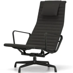 Fotel Aluminium Ea 124 Tkanina Track Nero - Podstawa Czarna Vitra