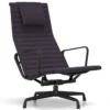 Fotel Aluminium Ea 124 Tkanina Track Chestnut-Ink Blue - Podstawa Czarna Vitra