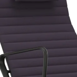 Fotel Aluminium Ea 124 Tkanina Track Chestnut-Ink Blue - Podstawa Czarna Vitra