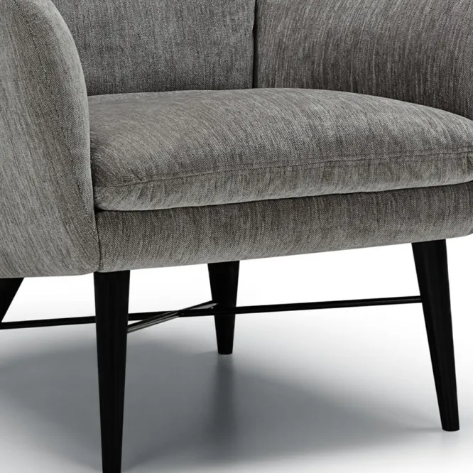 Fotel Amy Z Drewnianymi Nogami Elyot Grey Beige Sits