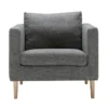 Fotel Anna Z Drewnianymi Nogami Spicy Grey Sits
