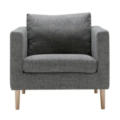 Fotel Anna Z Drewnianymi Nogami Spicy Grey Sits