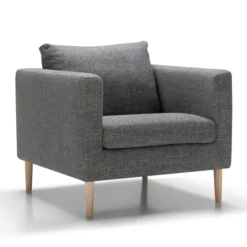 Fotel Anna Z Drewnianymi Nogami Spicy Grey Sits