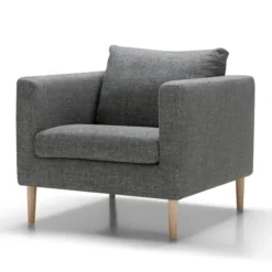 Fotel Anna Z Drewnianymi Nogami Spicy Grey Sits