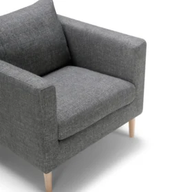 Fotel Anna Z Drewnianymi Nogami Spicy Grey Sits