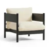 Fotel Arbour Turf Cream - Czarny Lakierowany Buk Hay