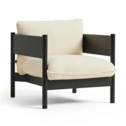 Fotel Arbour Turf Cream - Czarny Lakierowany Buk Hay