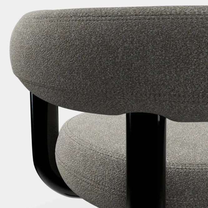 Fotel Biurowy Fat Clay Boucle Tom Dixon