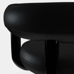 Fotel Biurowy Fat Czarna Skóra Tom Dixon