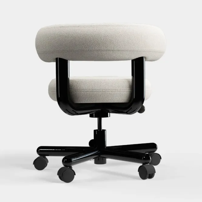 Fotel Biurowy Fat Ivory Boucle Tom Dixon