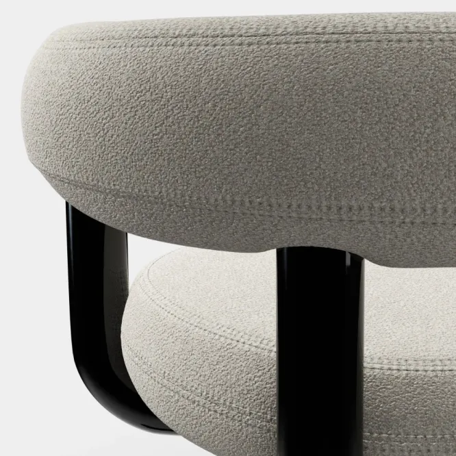 Fotel Biurowy Fat Ivory Boucle Tom Dixon