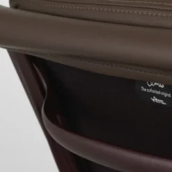 Fotel Biurowy Soft Pad Ea 231 Skóra Naturalna Marron - Podstawa Bordowa Vitra