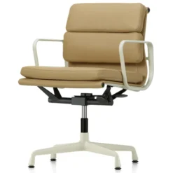 Fotel Biurowy Soft Pad Ea 231 Skóra Naturalna Ochre - Podstawa Jasnoszara Vitra