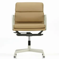 Fotel Biurowy Soft Pad Ea 231 Skóra Naturalna Ochre - Podstawa Jasnoszara Vitra