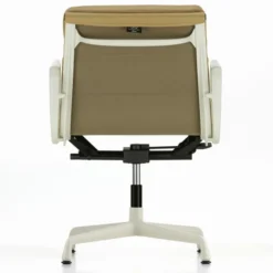 Fotel Biurowy Soft Pad Ea 231 Skóra Naturalna Ochre - Podstawa Jasnoszara Vitra