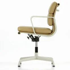 Fotel Biurowy Soft Pad Ea 231 Skóra Naturalna Ochre - Podstawa Jasnoszara Vitra