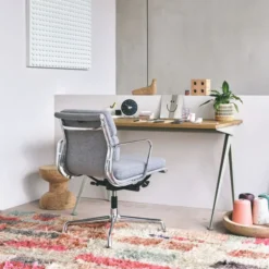 Fotel Biurowy Soft Pad Ea 231 Tkanina Track Light Grey - Podstawa Szara Vitra