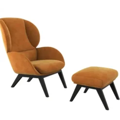 Fotel Carla Super Velvet Warm Yellow