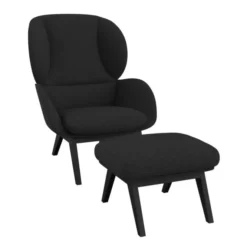 Fotel Carla Z Podnóżkiem Anthracite Grey