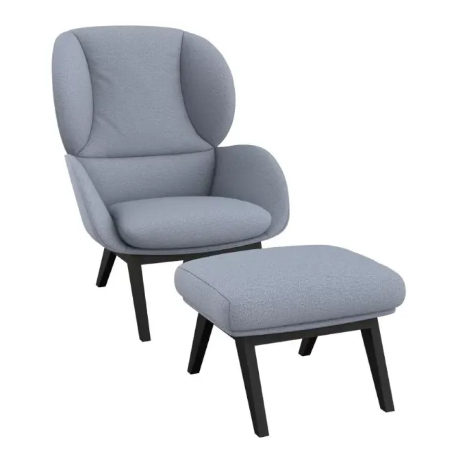 Fotel Carla Z Podnóżkiem Cashmere Blue