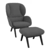 Fotel Carla Z Podnóżkiem Soft Grey