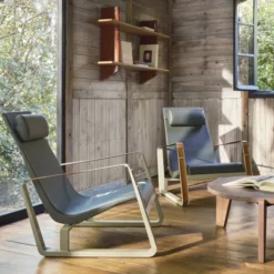 Fotel Cite Naturalna Skóra Zielona - Szara Podstawa Vitra
