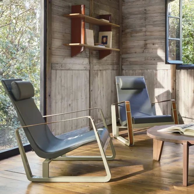 Fotel Cite Tkanina Szara - Niebieska Podstawa Vitra